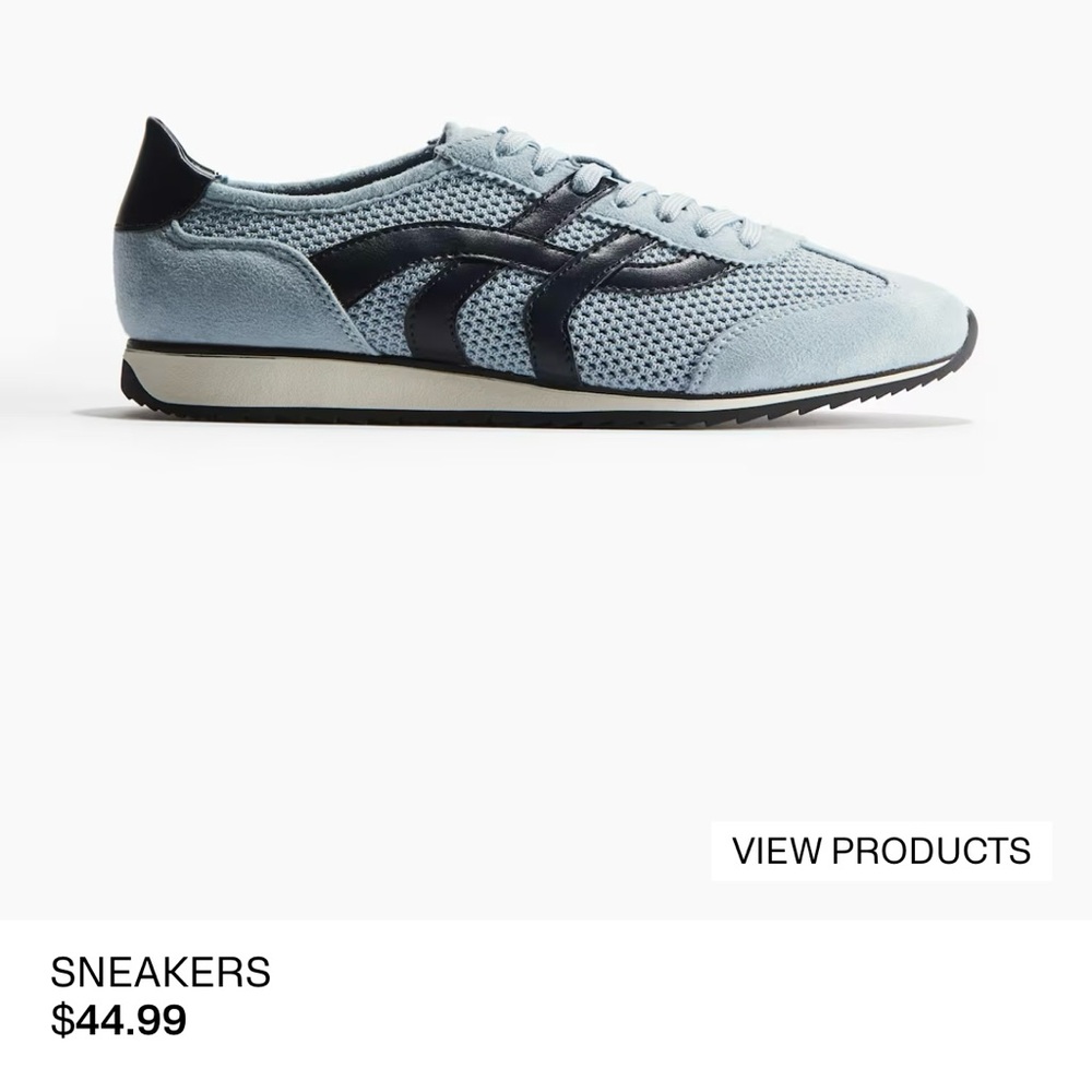 H&M Light Blue & Black Sneakers